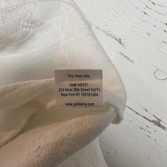 PARKER White Textured Cutout Fit&Flare Mini Dress Rave CyberGoth MSRP $265 Sz S - Picture 13 of 14